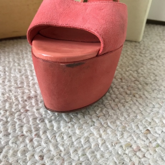 Topshop color block platform wood wedge sandal - Picture 2 of 5